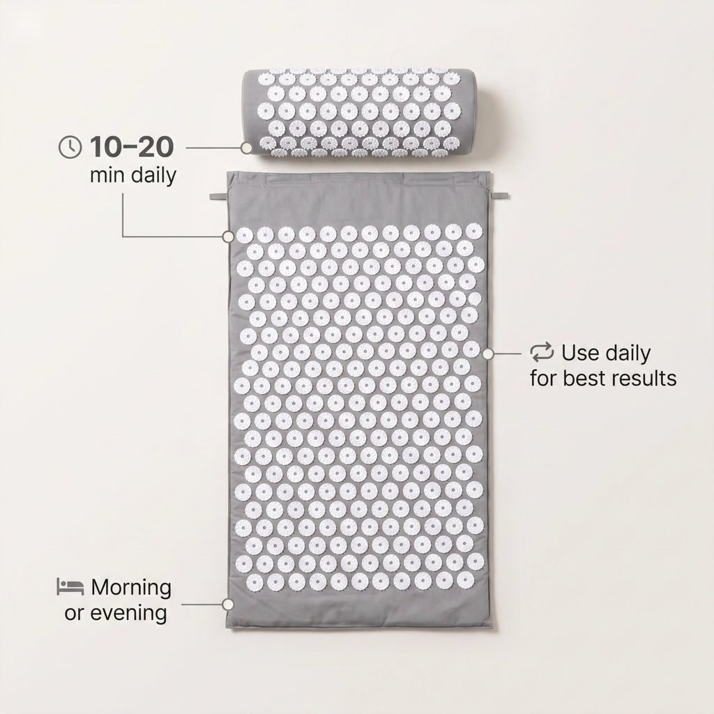 Acupressure Mat & Pillow Set — Relieve Tension & Improve Sleep
